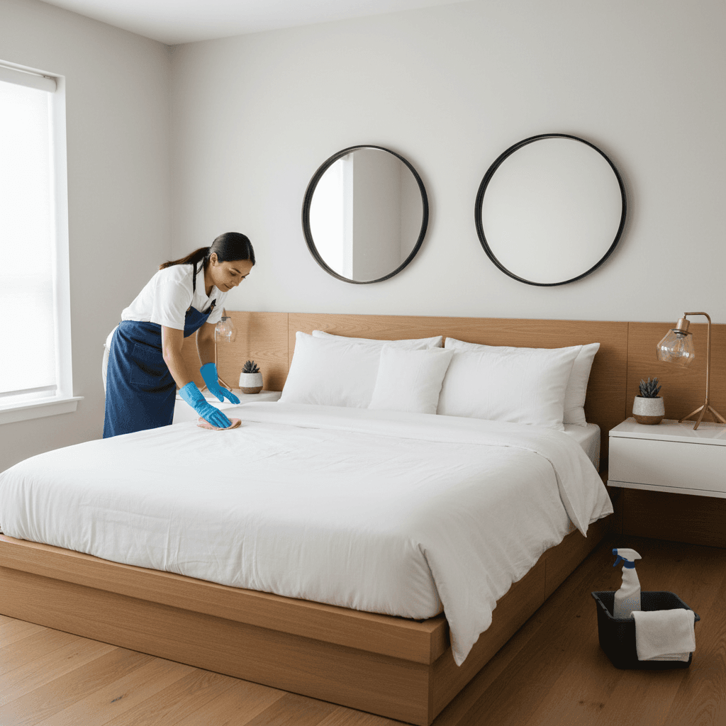 Deep cleaning service in action