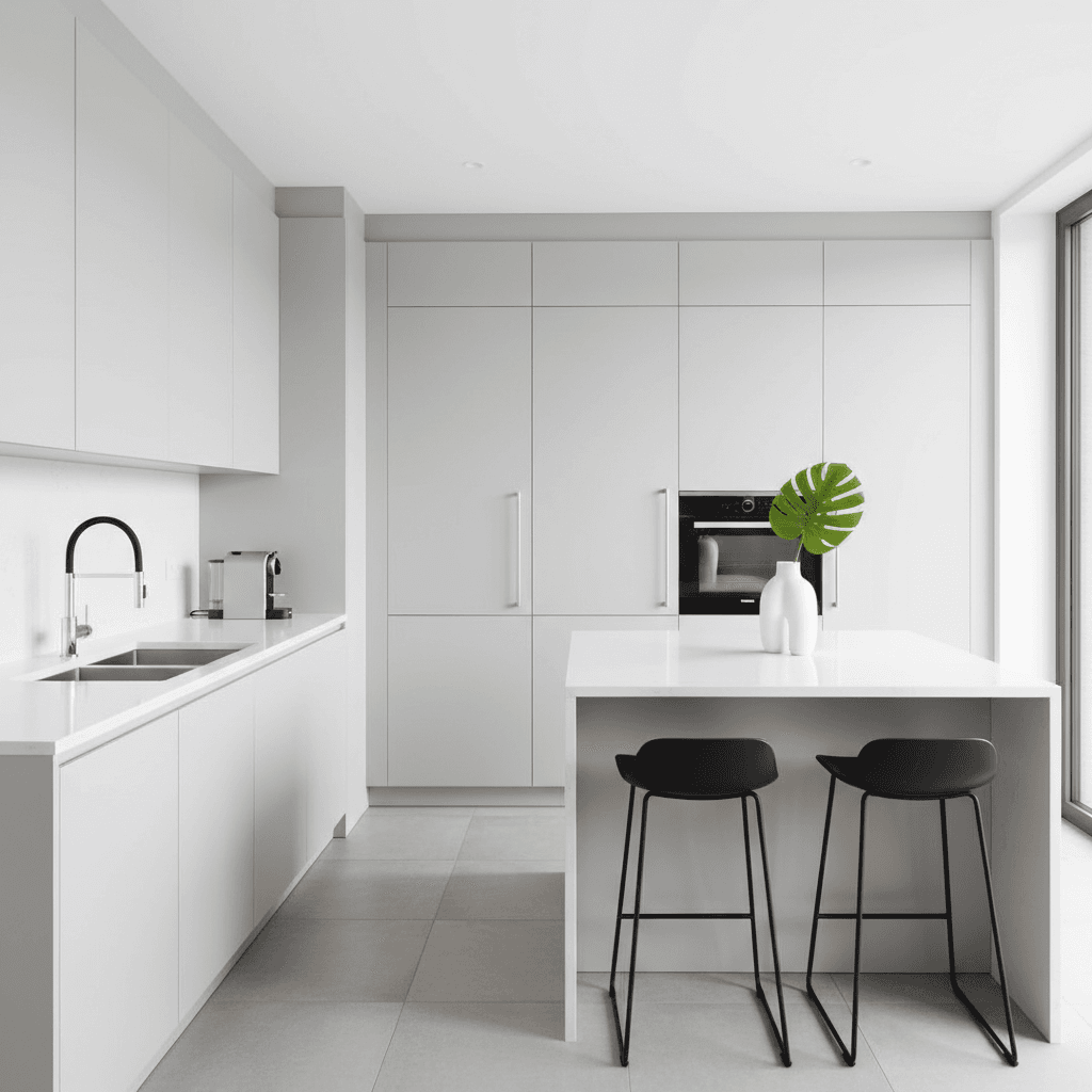 Kitchen after StayReady reset sparkling clean